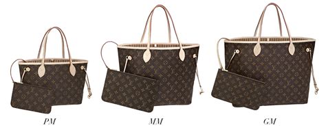 lv size pm mm gm|louis vuitton neverfull mm dimensions.